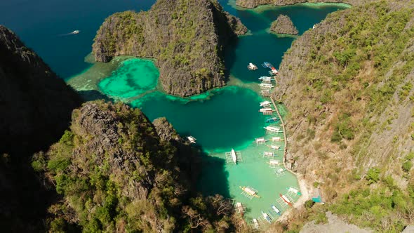 Seascape with Lagoons and Turquoise Water