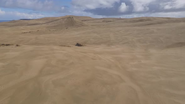 Giant sand dunes in New Zealand