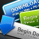 Glossy & Crisp Premium Web 2.0 Download Buttons - GraphicRiver Item for Sale