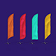 4 Feather / Beach / Sail / Bow Flags MockUp - GraphicRiver Item for Sale