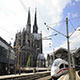 Cologne Cathedral and Speed Train Drives out of Station - VideoHive Item for Sale