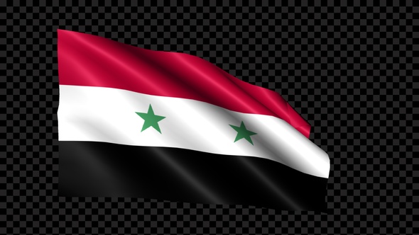 Syria Flag Blowing In The Wind