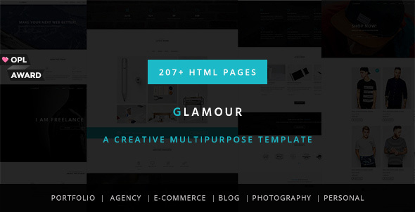 Glamour - Multipurpose OnePage & MultiPage Template