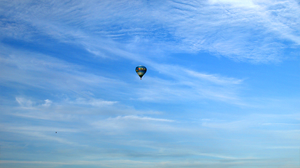 Air Balloon Fly into the Clouds