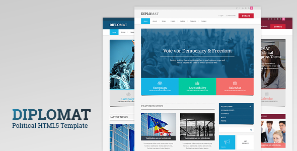Diplomat | Political Responsive Site Template