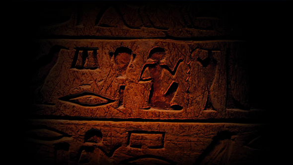 Pan Across Ancient Egyptian Hieroglyphics