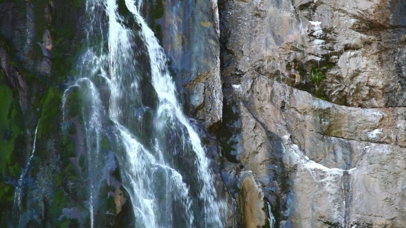 Waterfall Falling From a Cliff
