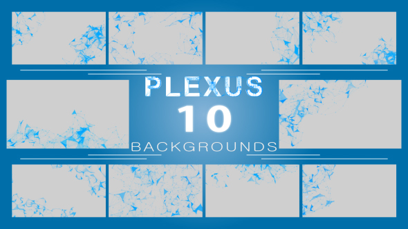 10 Blue Plexus Backgrounds Pack