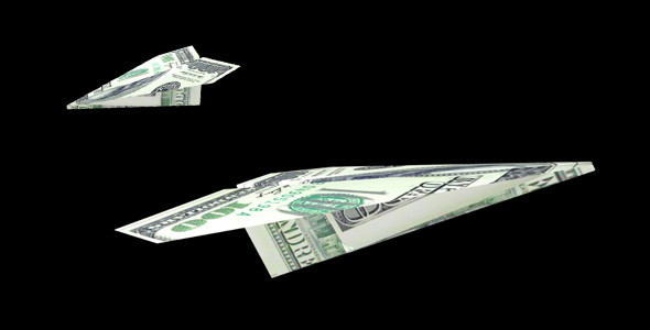 Flying Paper Airplane - Hundred Dollar Bill - Pack of 2