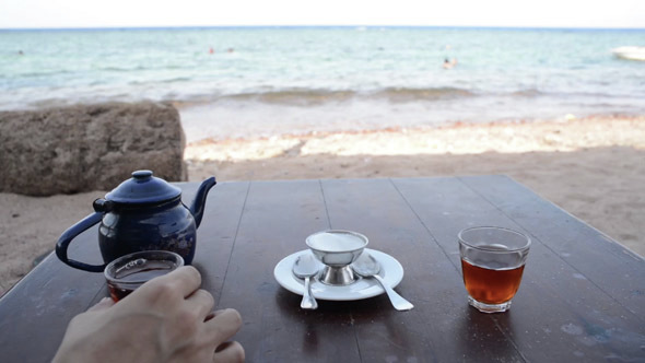 Drink Tea At The Beach