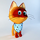 Kitten from cartoon 3D model - 3DOcean Item for Sale