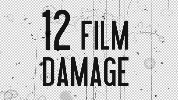 Film Damage Overlays - 12 Pack