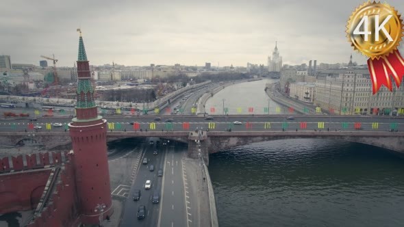 View From the Bridge on Moscow Kremlin Andthe