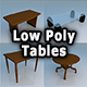 Tables Low Poly - 3DOcean Item for Sale