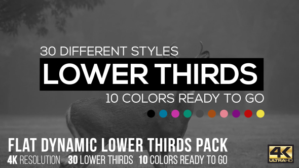 Flat Dynamic Lower Thirds Pack