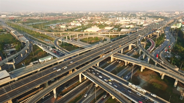 Aerial View Above The Expressway and Ring Road 04