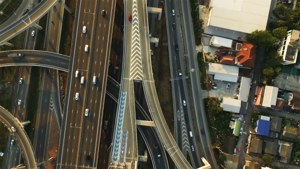 Aerial View Above The Expressway and Ring Road 02