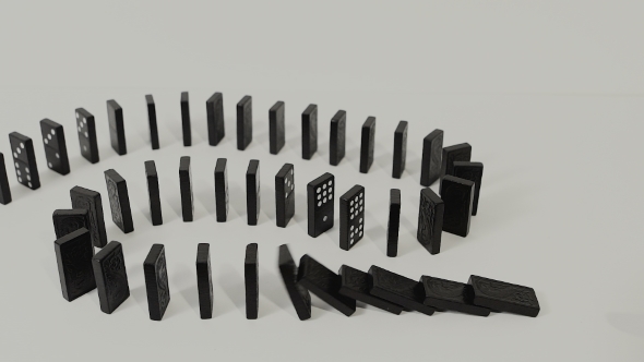 Finger Toppling Dominoes