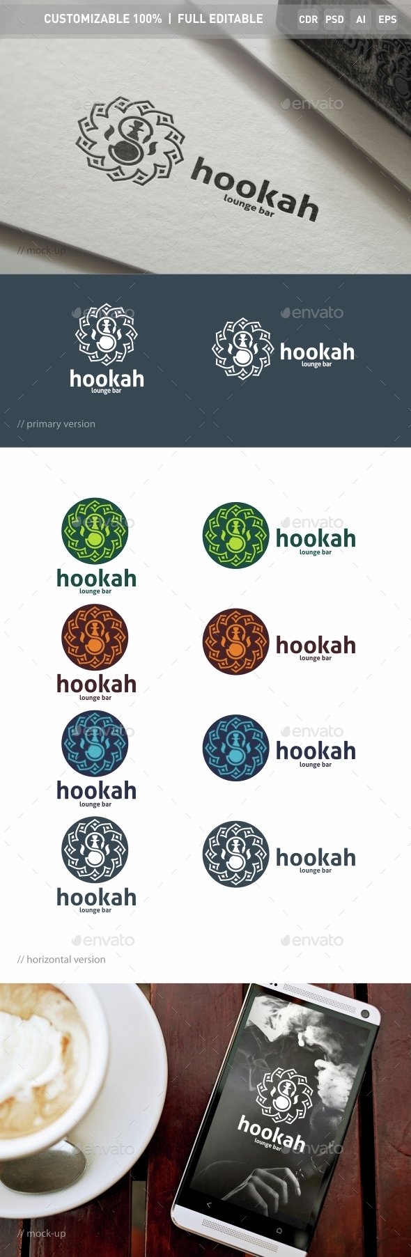 Hookah Logo Template