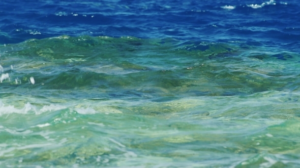 The Line Separating Sea Water - Blue On Top, Bottom Azure