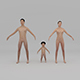 Low Poly Human Family - 3DOcean Item for Sale