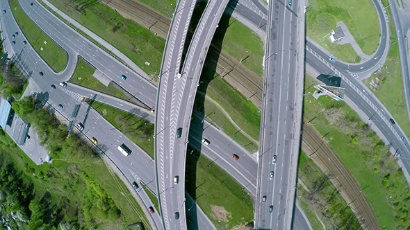 Aerial View Of A Freeway