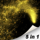 5 Golden Particle Transition - VideoHive Item for Sale