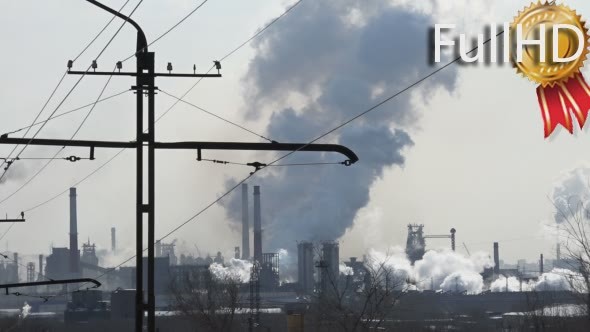 Pollution Air ,industry, Metallurgy,time Lapse