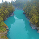 Turquoise Creamy River Flowing Through a Gorge Flying In - VideoHive Item for Sale