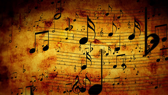Animated Background With Musical Notes