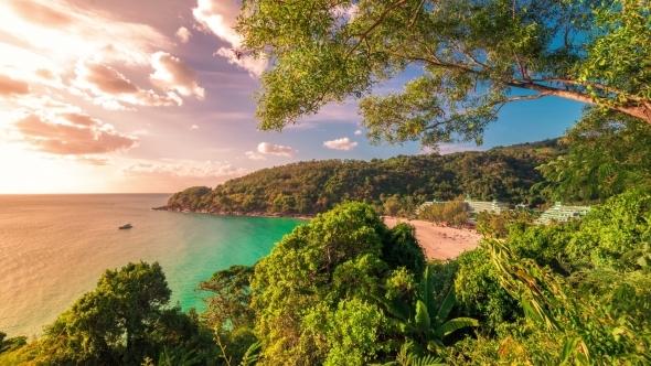 Small Beautiful Tropical Beach In Phuket Island, Thailand