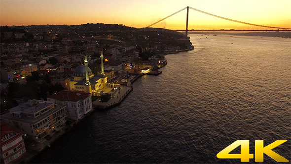 Sunset In Istanbul Bosphorus