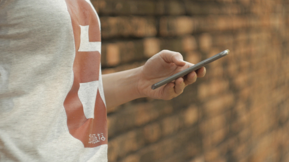 Girl Using Smartphone alt