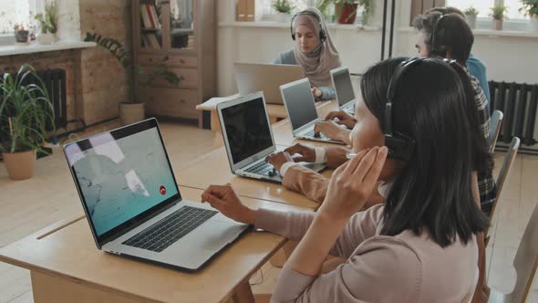 Call Center Agents Working in Office