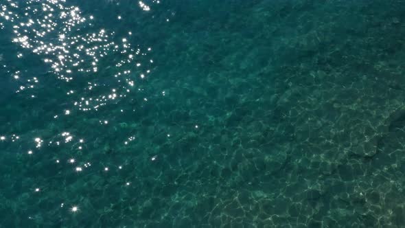 Aerial View Flare On The Waves Of The Sea