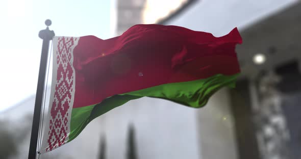 Belarusian national flag. Belarus country waving flag