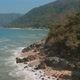 Aerial view of Boca de Tomatlan, Mexican coastline with waves - VideoHive Item for Sale