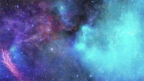 Flying Through Space Nebula