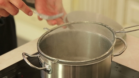 Chicken Fillet In a Hot Steamer Pan