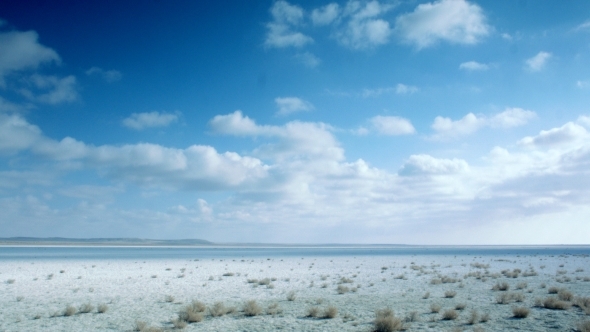 Cloudy Sky Over The Prairie In Kazakhstan