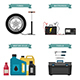 Auto Parts Flat Icons - GraphicRiver Item for Sale