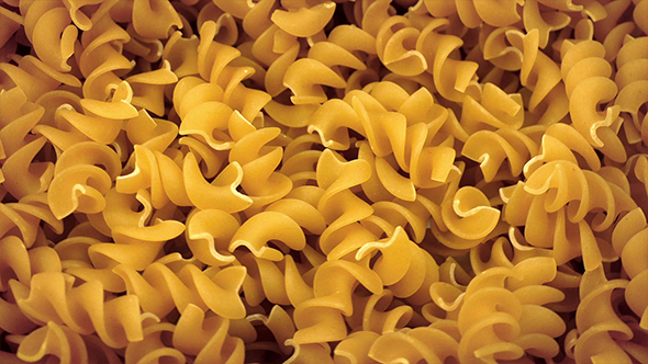 Pasta Spirals Rotating