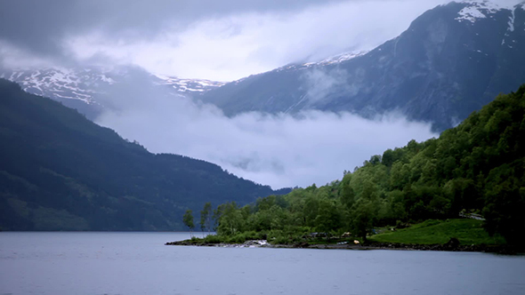 Beautiful Nature Norway On Lake