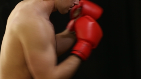 Man In Red Boxing Gloves