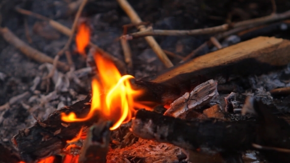 Burning Wooden Beams, 