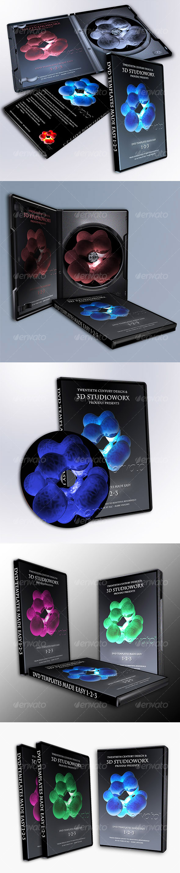 3D DVD TEMPLATE in 1-2-3
