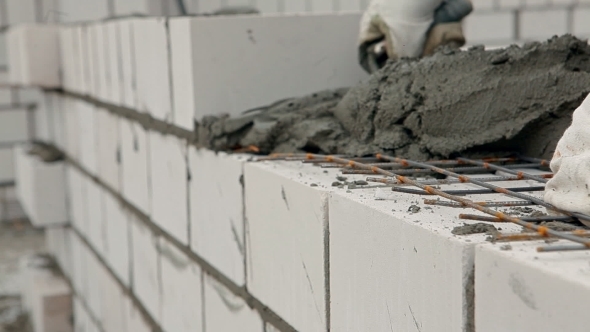 Construction Of a House In Winter