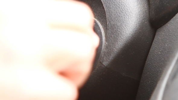 Insert The Ignition Key And Start The Car alt