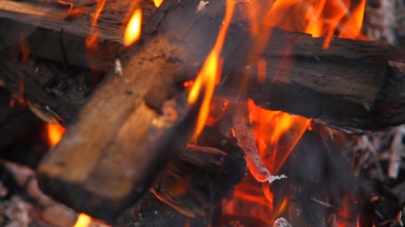 Burning Wooden Beams, 