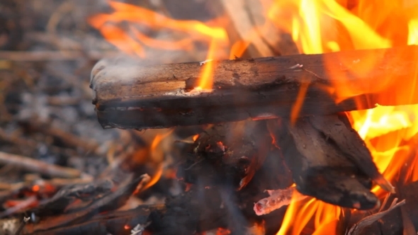 Burning Wooden Beams, 